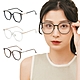 ALEGANT輕透時尚TR90輕量方框金屬鏡腳UV400濾藍光眼鏡 product thumbnail 1