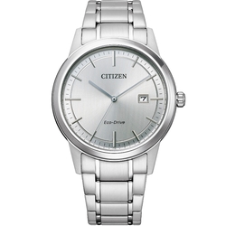 CITIZEN 星辰 簡約商務光動能腕錶(AW1231-66A)-銀色
