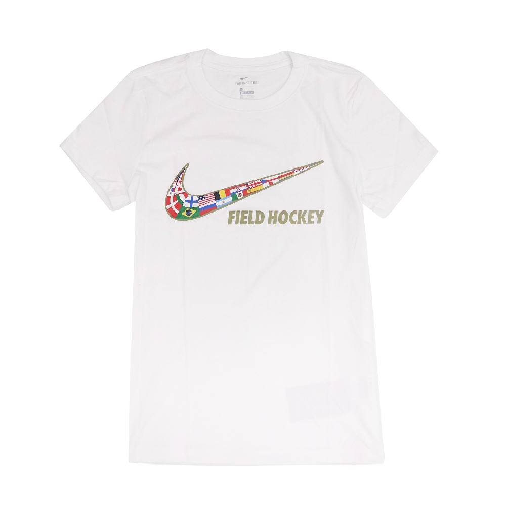 Nike T恤 Field Hockey Tee 棉質 男款 DRI-FIT 吸濕排汗 國旗 圓領 白 彩 561416100FH05