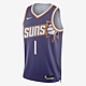 NIKE 背心 男款 運動背心 NBA球衣 太陽隊 PHX MNK DF SWGMN JSY ICN 23 紫 DV4855-566 product thumbnail 1