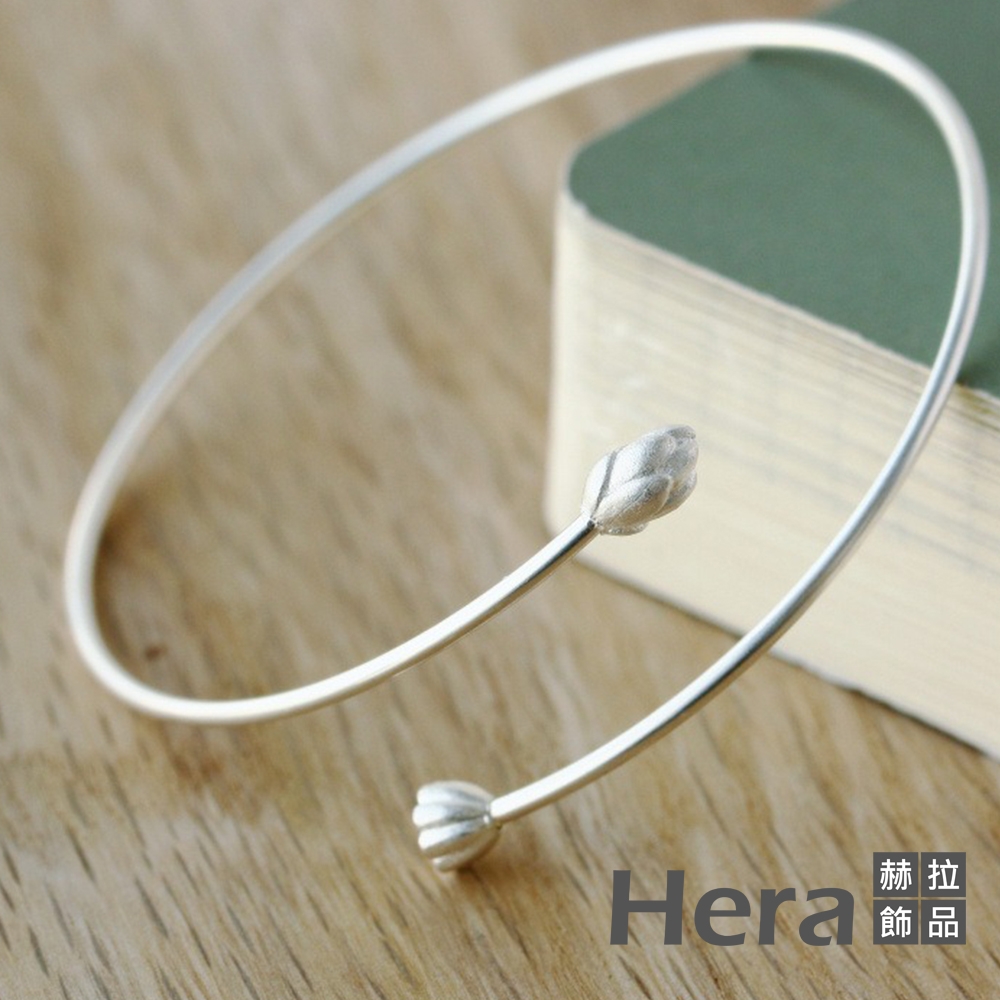 【Hera 赫拉】精鍍銀荷花蓮蓬手鐲 H111030106