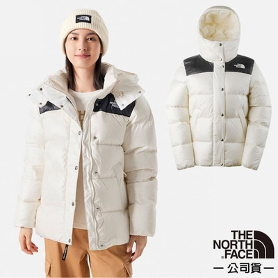 【The North Face】 女 防風防潑水保暖連帽羽絨外套_81S7-Q4C 白色