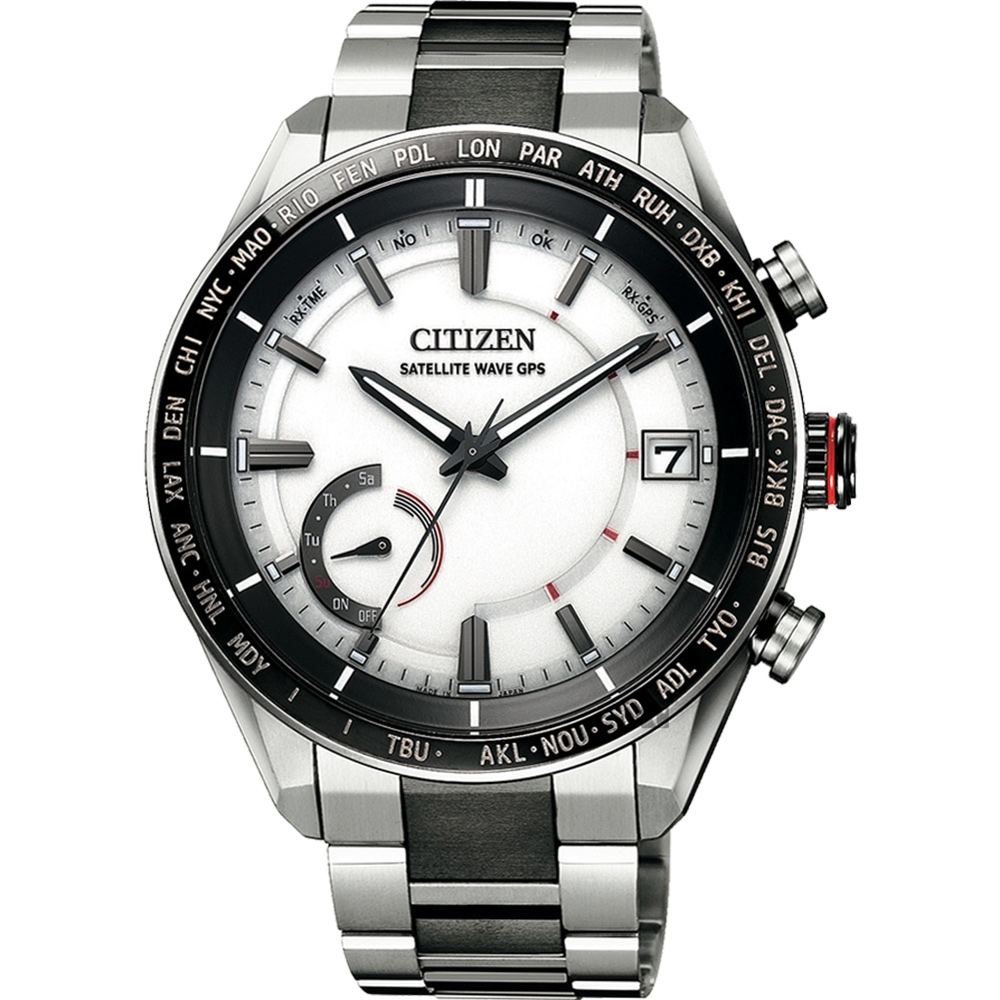 CITIZEN 星辰 限量GPS光動能衛星對時鈦金屬手錶(CC3085-51A)