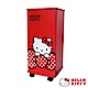 Hello Kitty 凱蒂貓 大蝴蝶結DIY活動三層滾輪櫃 活動櫃 置物櫃 收藏櫃-紅色 product thumbnail 1