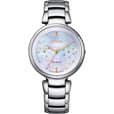 CITIZEN 星辰 L系列動人時刻光動能女錶(FD1106-81D)32.5mm