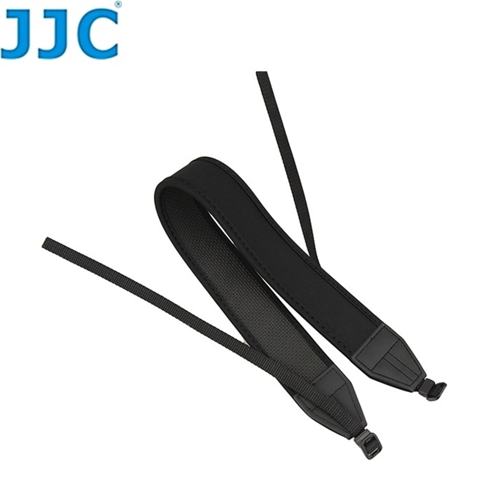 JJC單反單眼相機背帶DSLR相機減壓背帶彈性防滑揹帶NS-N(黑色/無字樣/寬版,寬約42mm,厚近6.5mm)
