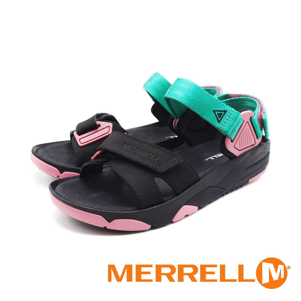 MERRELL(男)BELIZE CONVERT WEB厚底避震涼鞋 男鞋-黑粉