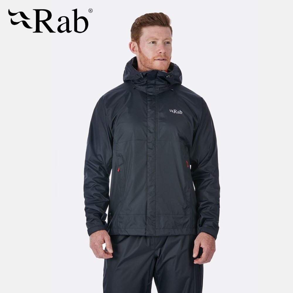 【RAB】Downpour Jacket 高透氣防水外套 男款 石墨灰 #QWF61