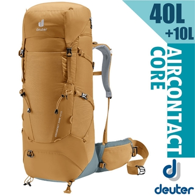 Deuter Aircontact Core 40+10L 專業輕量減震拔熱透氣背包_杏仁咖