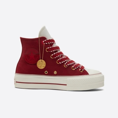 CONVERSE CTAS LIFT HI 高筒 休閒鞋 厚底鞋 女鞋 CNY龍年限定 紅色-A09106C