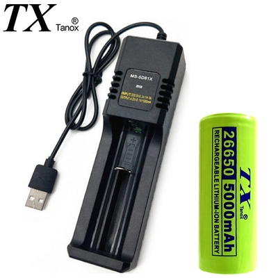 TX特林5000mAh26650鋰充電池附USB充電器(LI26650-1-USB)