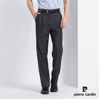 Pierre Cardin 皮爾卡登 男款 縲縈暗紋打摺西裝褲-深灰色 (5227842-96)