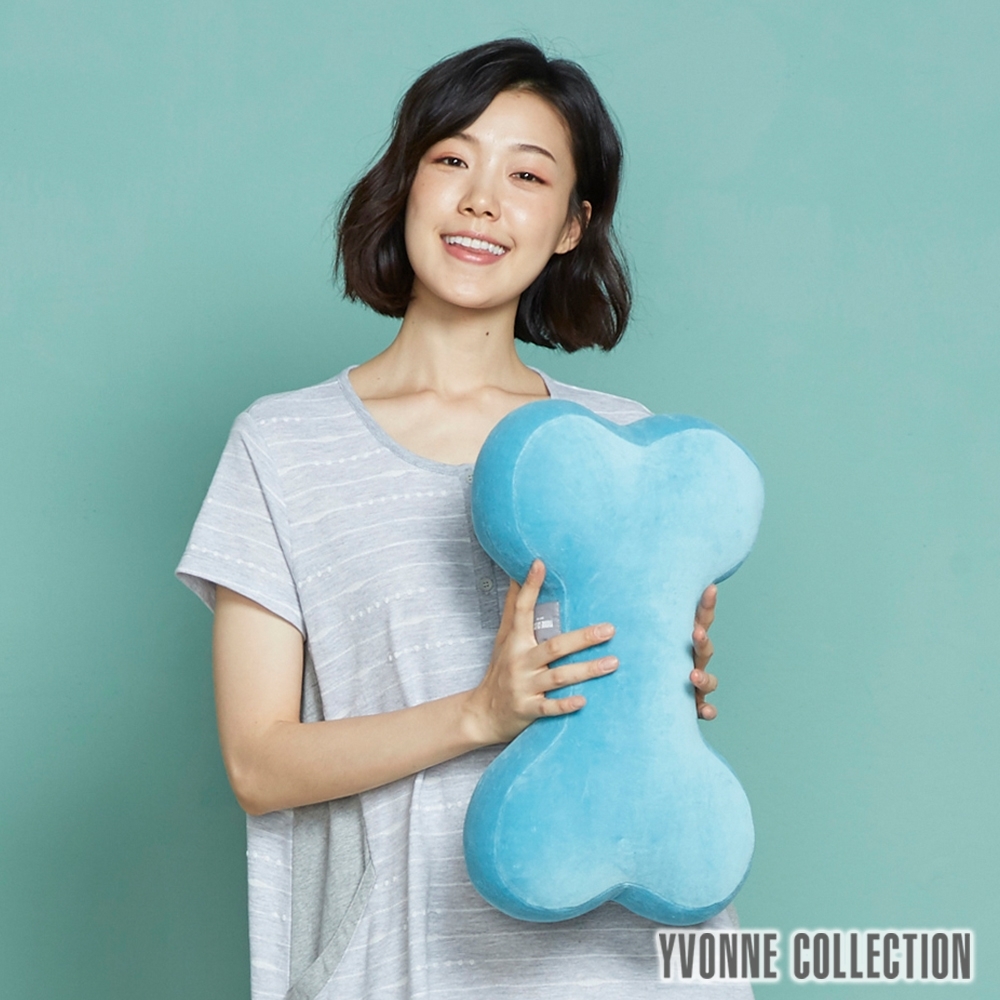 YVONNE COLLECTION 素面小骨頭抱枕(45公分)-晴空藍