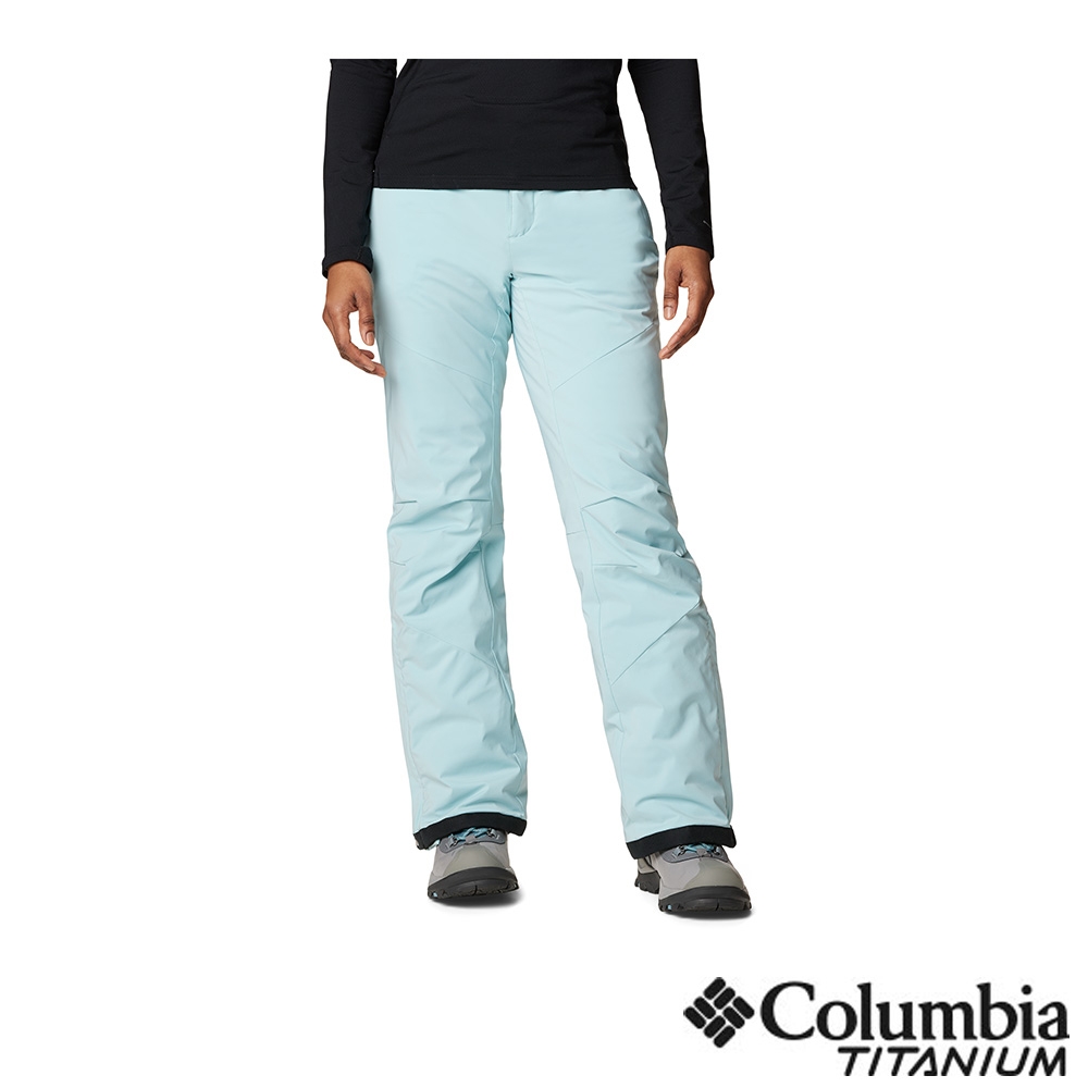 Columbia 哥倫比亞 女款-鈦 Backslope 防水金鋁點極暖雪褲-海水綠 UWK59370SE/HF