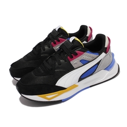 Puma 休閒鞋 Mirage Sport Remix 男鞋 異材質拼接 皮革 麂皮 穿搭推薦 緩震 黑 多色 381051-01