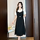 玩美衣櫃復古氣質假兩件泡泡袖連身裙S-XL(共二色)-Dorri product thumbnail 4