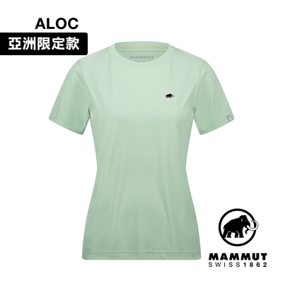 【Mammut長毛象】Mammut Essential T-Shirt AF W 防曬布章LOGO短袖T恤 女款 薄荷綠PRT1 #1017-05090