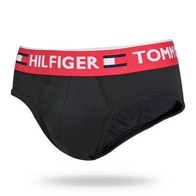 Tommy Hilfiger Bold Cotton Brief 男內褲 棉質高彈性三角褲/Tommy內褲-紅帶黑