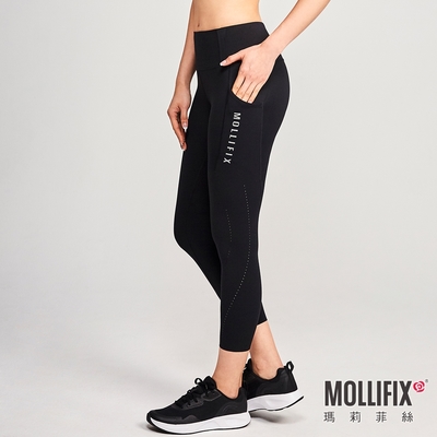 Mollifix 瑪莉菲絲 3D修身多功能訓練褲、瑜珈服、Legging (黑)