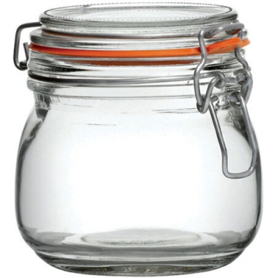 《Utopia》扣式玻璃密封罐(橘500ml) | 保鮮罐 咖啡罐 收納罐 零食罐 儲物罐