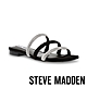 STEVE MADDEN-ADAIRE 鑽面三帶平底涼拖鞋-黑色 product thumbnail 1