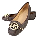 MICHAEL KORS Fulton Moccasin 金字大圓標Logo防潑水滿版MK平底鞋(咖啡色) product thumbnail 1