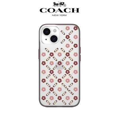 【COACH】iPhone 15 MagSafe 精品手機殼 小茶花