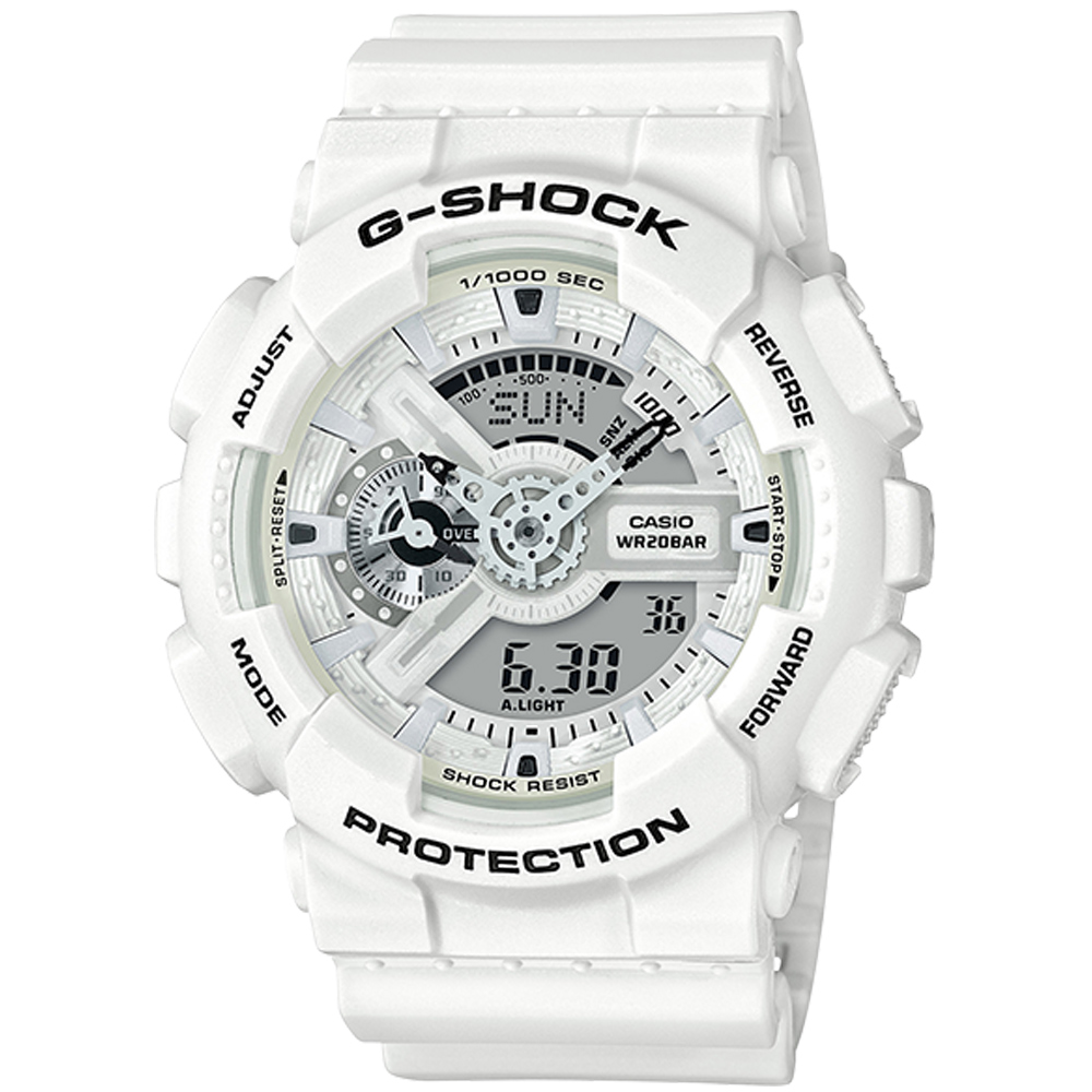 G-SHOCK 白色主題運動錶(GA-110MW-7A)51.2mm | G-SHOCK | Yahoo奇摩