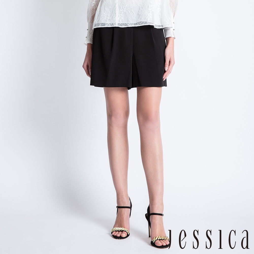 JESSICA - 百搭素面褲裙（黑）