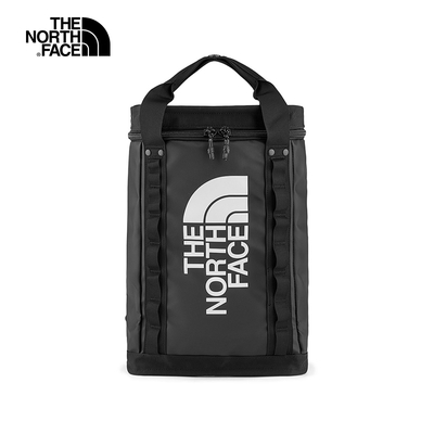 【The North Face 官方旗艦】北面男女款黑色箱型休閒後背包｜3KYVKY4