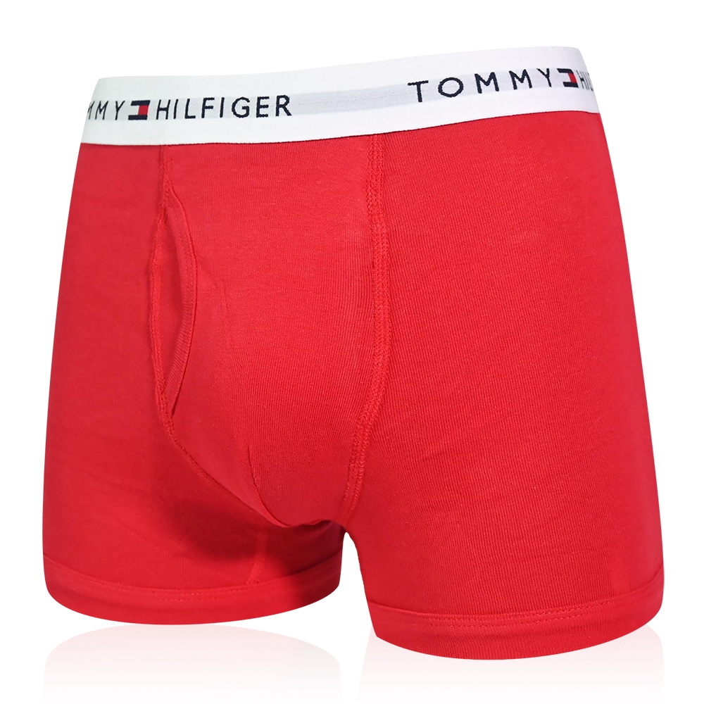 Tommy Hilfiger Cotton Stretch 男內褲 短版棉質高彈性合身平口褲/Tommy四角褲-紅色