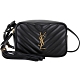 YSL Saint Laurent LOU 金字小牛皮流蘇肩背包/腰包(黑色) product thumbnail 1