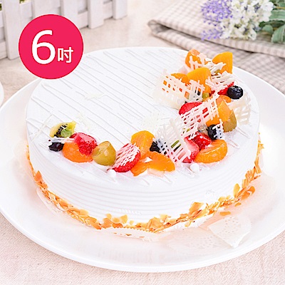 預購-樂活e棧-生日快樂造型蛋糕-典藏白之翼(6吋/顆,共1顆)