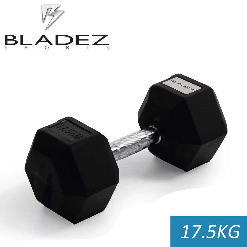 【BLADEZ】六角包膠啞鈴-17.5KG