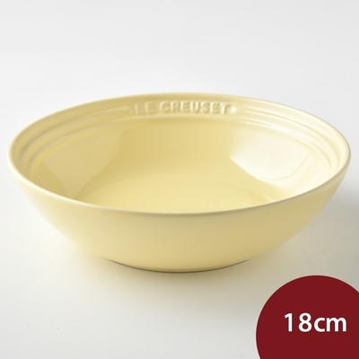 法國Le Creuset 陶瓷麥片碗 18cm 奶油黃