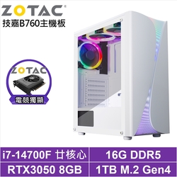 技嘉B760平台[雷電少校]i7-14700F/RTX 3050/16G/1TB_SSD