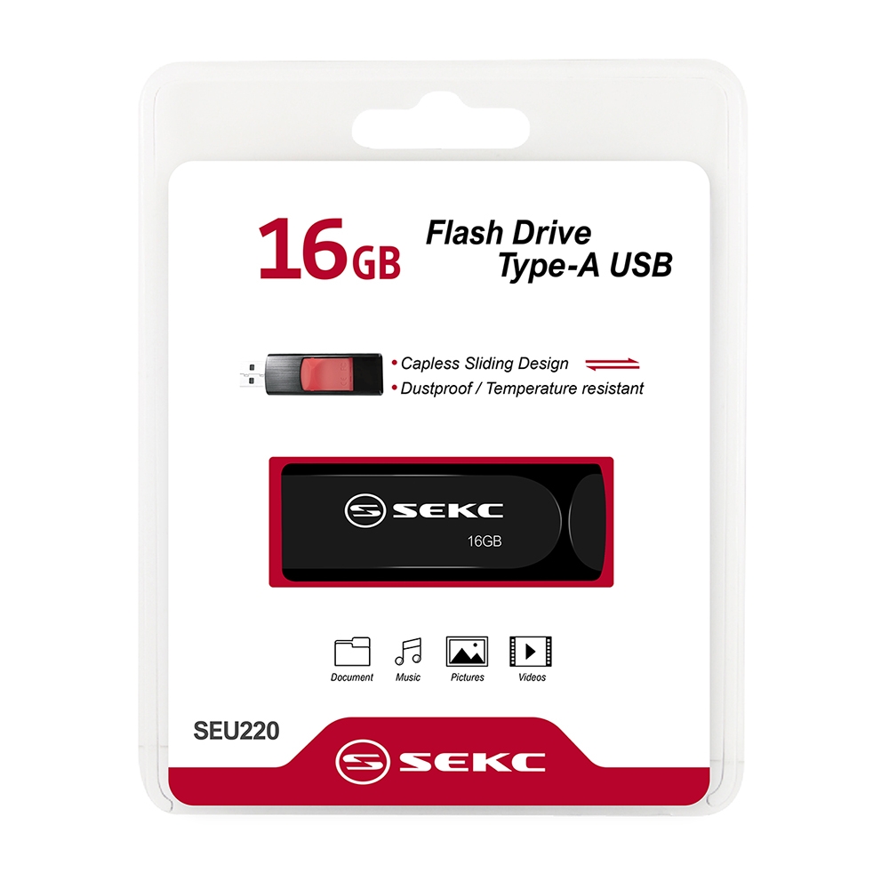 【SEKC】SEU220 USB2.0 16GB 滑蓋式隨身碟