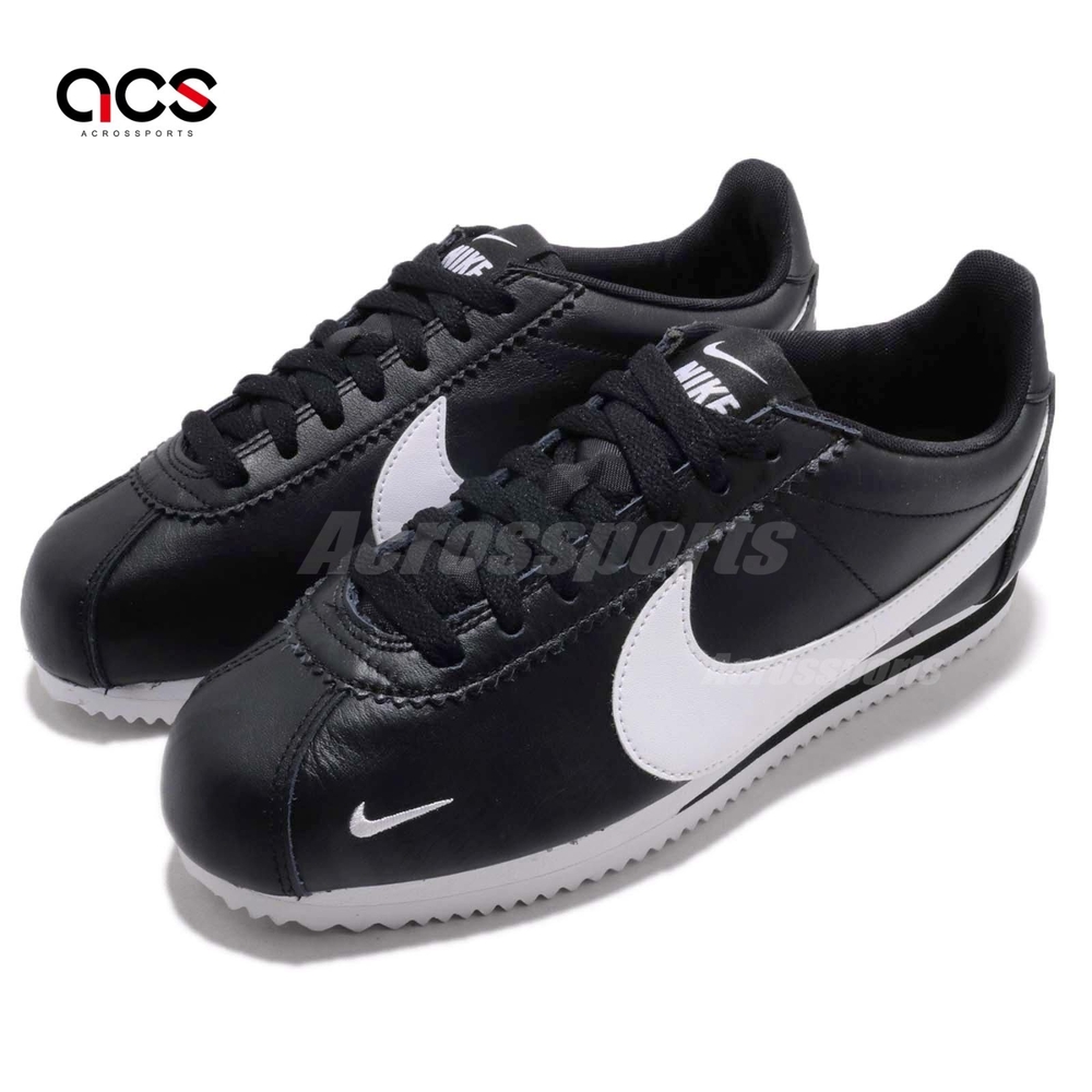 Nike Classic Cortez PREM 男女鞋經典款阿甘鞋情侶鞋穿搭皮革質感黑白