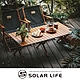 Solar Life 索樂生活 輕量鋁合金木紋蛋捲桌/L 120*60*45cm.鋁合金折疊桌 露營桌野餐桌 戶外摺疊桌 露營美學 輕巧桌休閒桌 product thumbnail 1