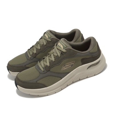 Skechers 休閒鞋 Arch Fit 2 The Keep 男鞋 綠 緩衝 耐磨 透氣 訓練 健走 運動鞋 232702OLV