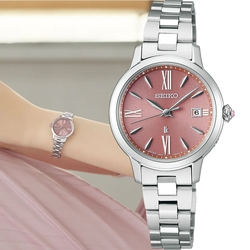 SEIKO 精工 LUKIA 簡約太陽能電波腕錶(1B32-0AY0P/SSVW219J)