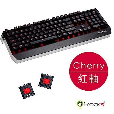i-Rocks K60M金屬機械式電競鍵盤-Cherry紅軸