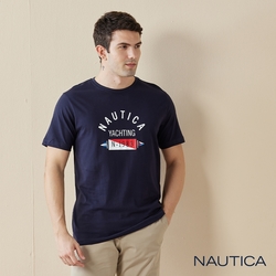 Nautica 男裝 休閒百搭LOGO短袖T恤-深藍