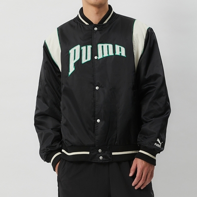 Puma 流行系列 P.Team Fanbase 男女 黑色 休閒 日常 冬季 棒球外套 外套 62369101