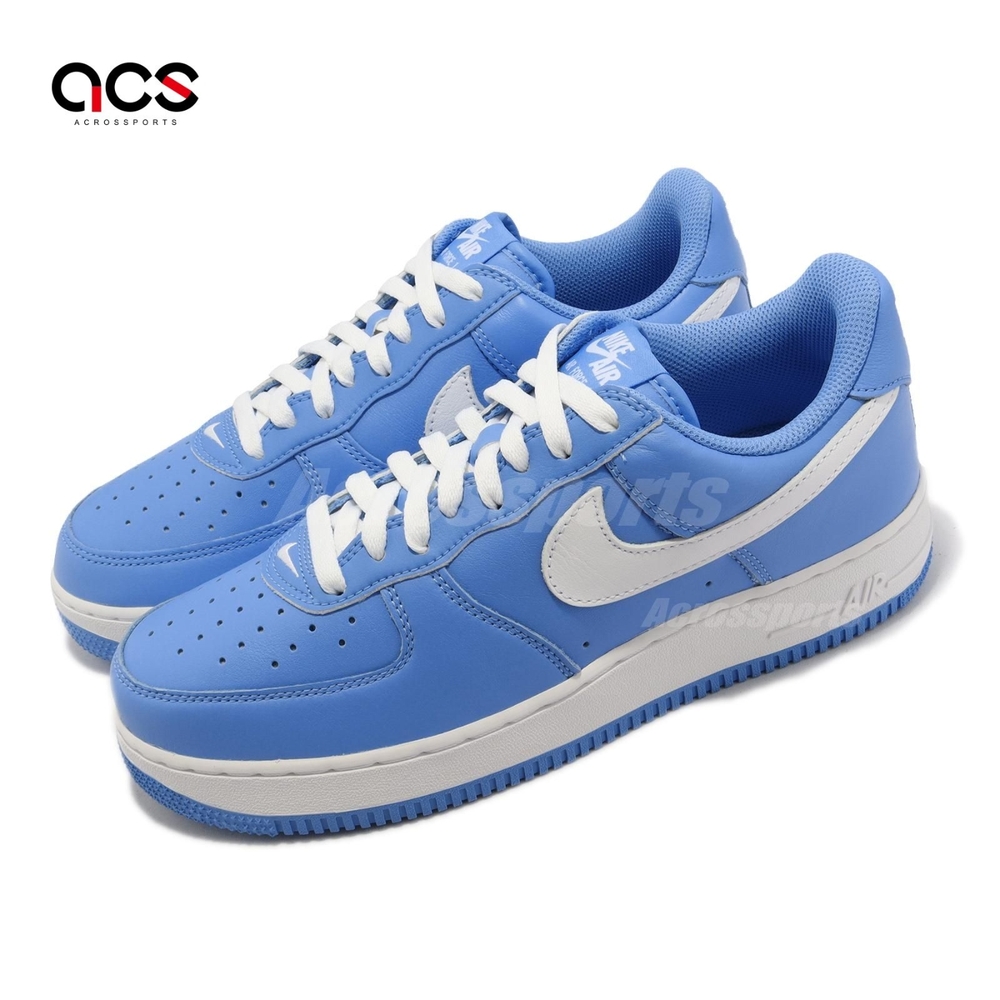 Nike 休閒鞋Air Force 1 Low Retro 男鞋大學藍白皮革經典低筒DM0576