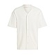Adidas M LNG Cover Q2 IN1734 男 短袖 襯衫 休閒 復古 棒球風 V領 棉質 米白 product thumbnail 1