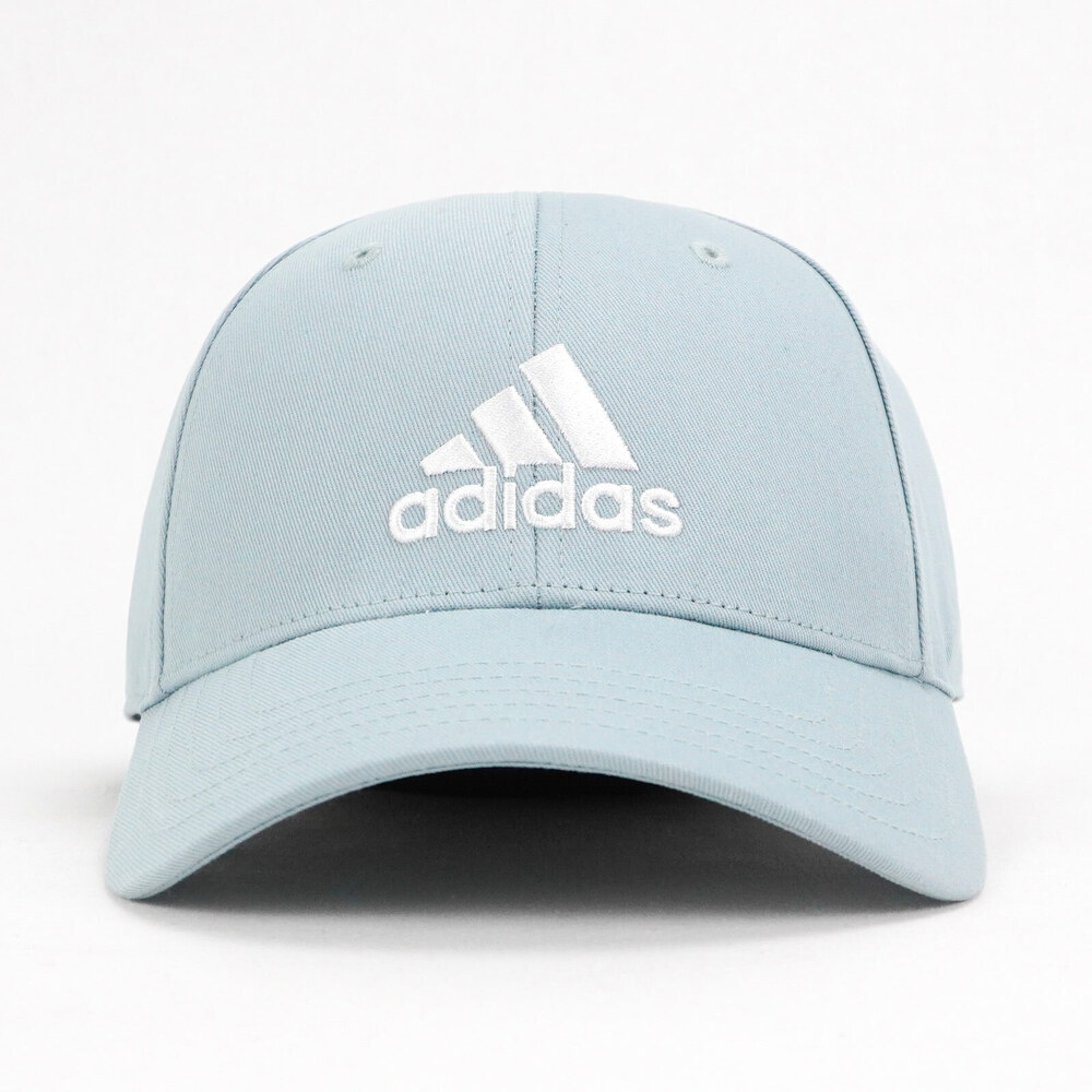 Adidas BBALL CAP COT [HD7234] 棒球帽 老帽 經典 斜紋布 運動 訓練 休閒 遮陽 灰藍 白