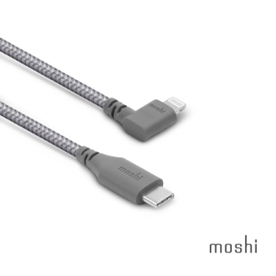 Moshi Integra USB-C to Lightning 90度彎頭充電傳輸編織線