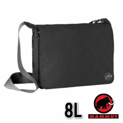 長毛象 新款 Shoulder Bag 抗撕裂大掀蓋側背包 8L_黑