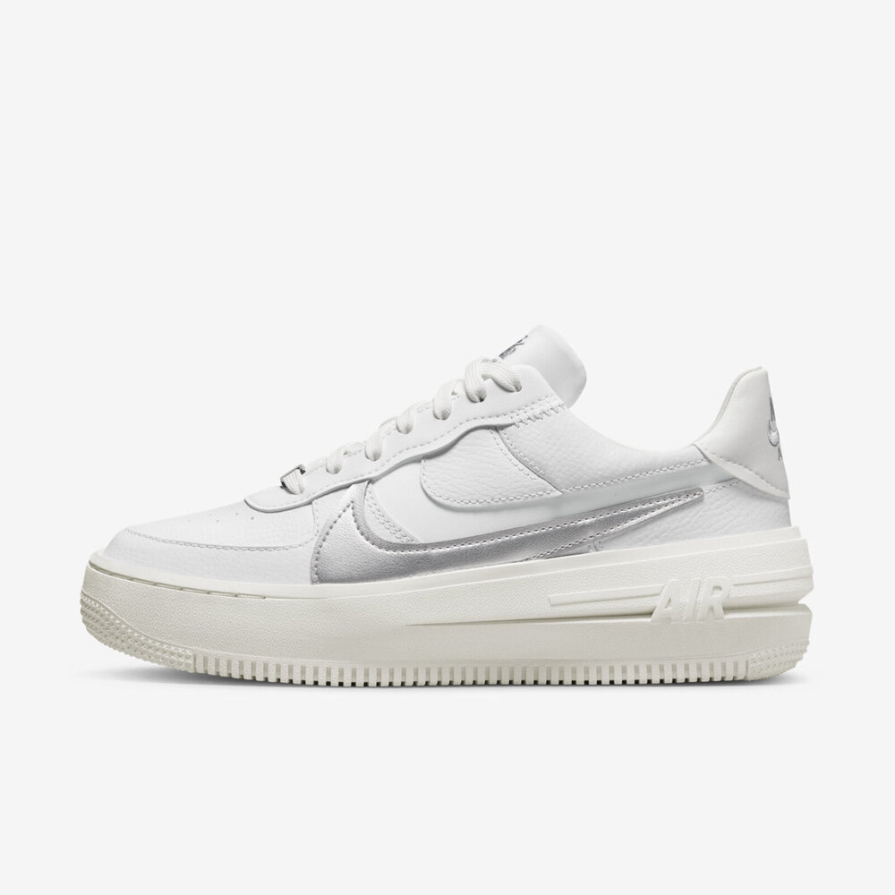 Nike Wmns AF1 PLT.AF.ORM [DJ9946-101] 女 休閒鞋 運動 經典 厚底 穿搭 白 銀